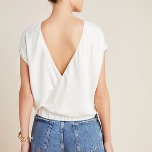 Anthro Evanna Blouse - ivory